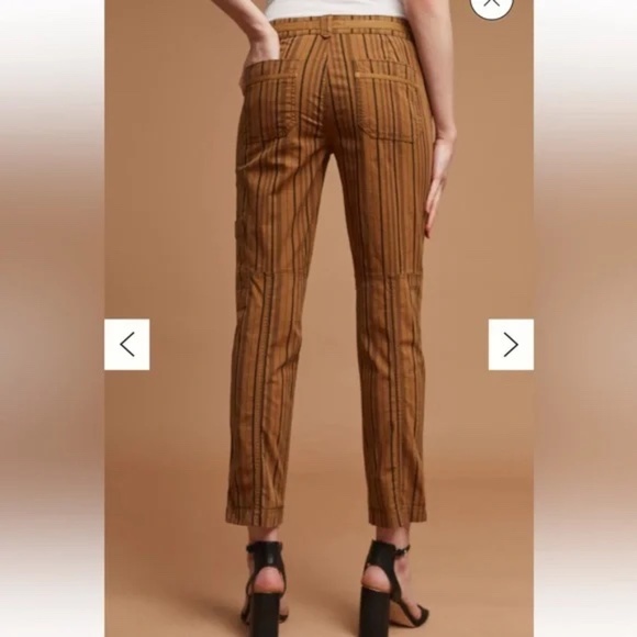Anthropologie Hei Hei The Wanderer Striped Cargo Utility Pants Size 32 - Picture 2 of 14